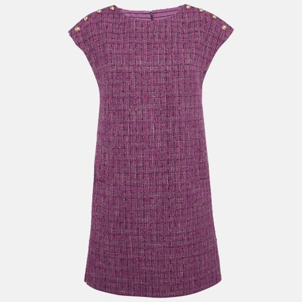 Chanel Purple Fantasy Tweed Mini Tunic Dress M
