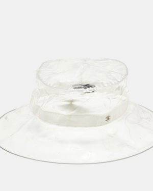 Chanel Transparent Rain Boater Hat L
