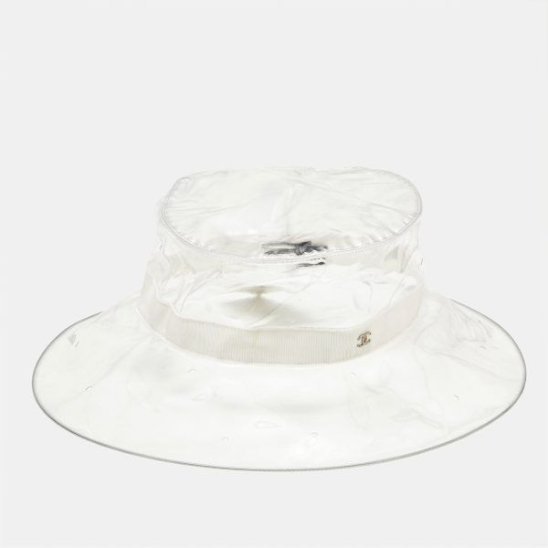Chanel Transparent Rain Boater Hat L