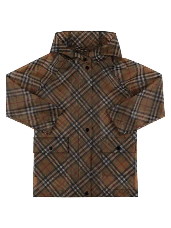 Check Print Cotton Windbreaker
