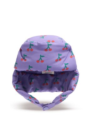 Cherry Print Nylon Trapper Hat