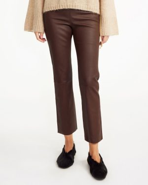 Chesnut Leather Florentina Trousers