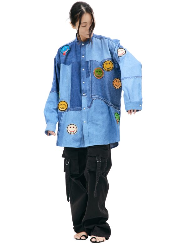 Children of the discordance Patchwork denim shirt