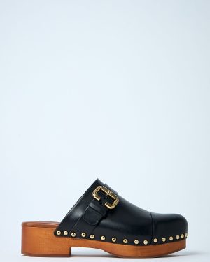Chlo Jeanette Wedge Clog - Woman Slip Ons Black Eu - 36