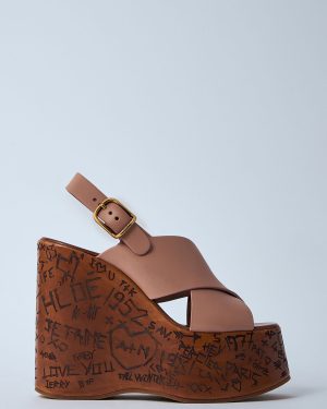 Chlo Maxime Wedge Sandal - Woman Heels Pink Eu - 36