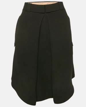 Chloé Black Silk Pleated Short Skirt L