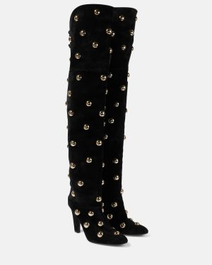 Chloe Eve 85 embellished suede over-the-knee boots