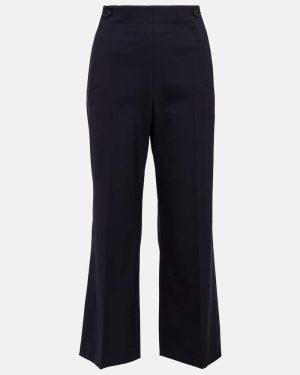 Chloe High-rise cropped flared wool pants