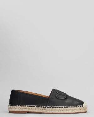 Chloé Isla Espadrilles In Black Leather