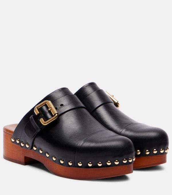 Chloe Jeannette embellished leather clogs