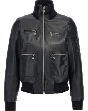 Chloé Leather Bomber Jacket