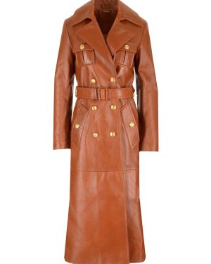 Chloé Leather Military Trench Coat