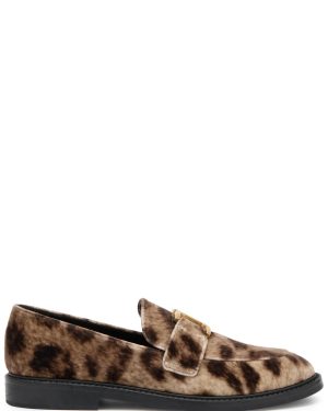 Chloe Marcie 25 Leopard-print Velvet Loafers - 37 (IT37 / UK4)