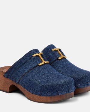 Chloe Marcie denim clogs
