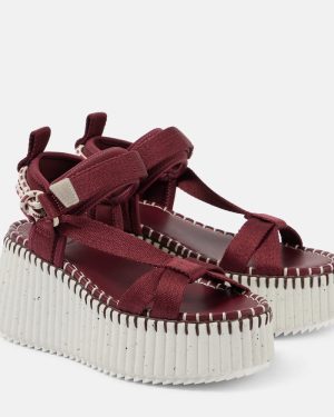 Chloe Nama 80 wedge sandals