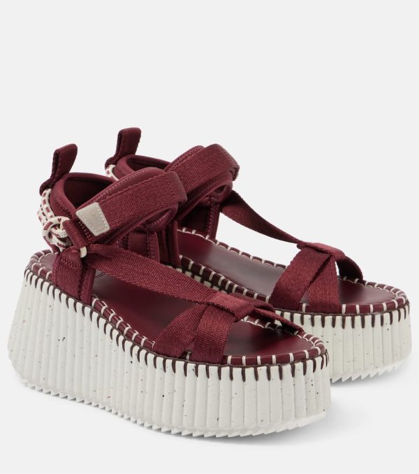 Chloe Nama 80 wedge sandals