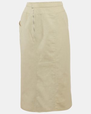 Chloé Vintage Cream Cotton Pencil Skirt S