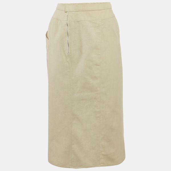 Chloé Vintage Cream Cotton Pencil Skirt S