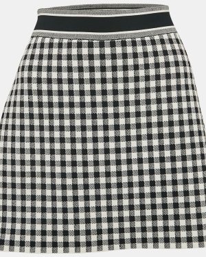 Christian Dior Checkboard Stretch Knit Mini Skirt M