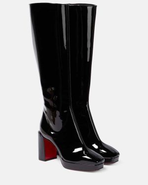 Christian Louboutin Alleo 90 patent leather knee-high boots
