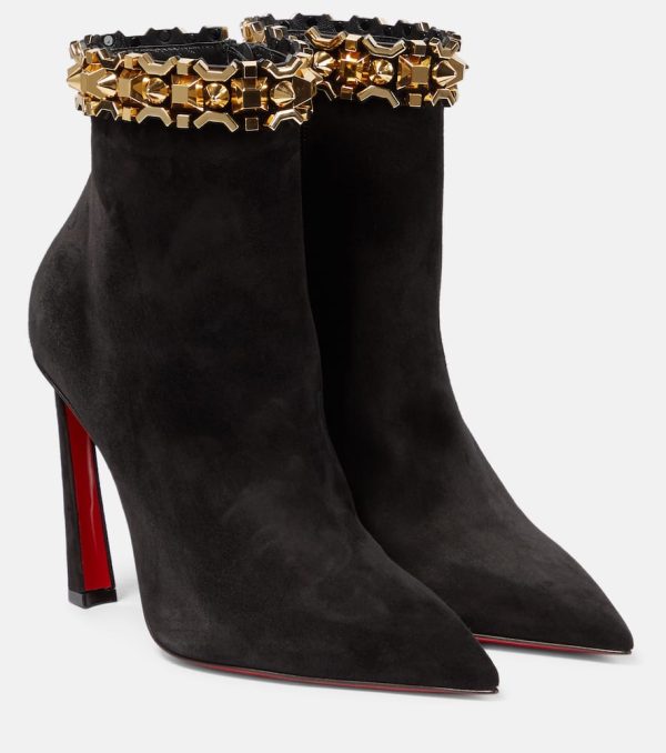 Christian Louboutin Asteroispikes embellished suede ankle boots