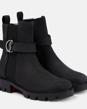 Christian Louboutin CL Chelsea suede ankle boots