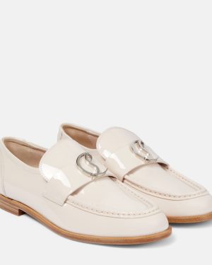 Christian Louboutin CL Moc patent leather loafers