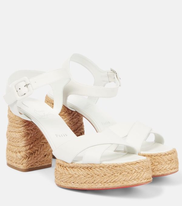 Christian Louboutin Calakala 70 leather espadrilles