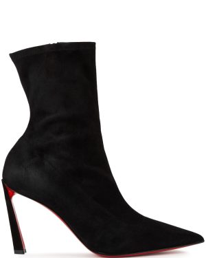 Christian Louboutin Condora 85 Suede Ankle Boots - Black - 8