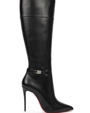 Christian Louboutin Lock So Kate 100 Leather Knee-high Boots - Black - 41 (IT41 / UK8)