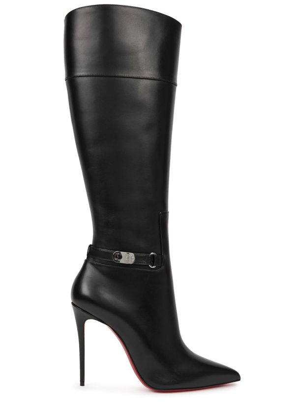 Christian Louboutin Lock So Kate 100 Leather Knee-high Boots - Black - 41 (IT41 / UK8)