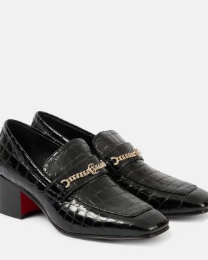 Christian Louboutin MJ Moc croc-effect leather loafers