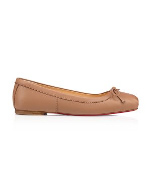 Christian Louboutin - Mamadrague Leather Ballet Flats - Nude - IT 36.5 - Moda Operandi