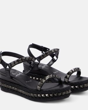 Christian Louboutin Pyraclou leather espadrilles