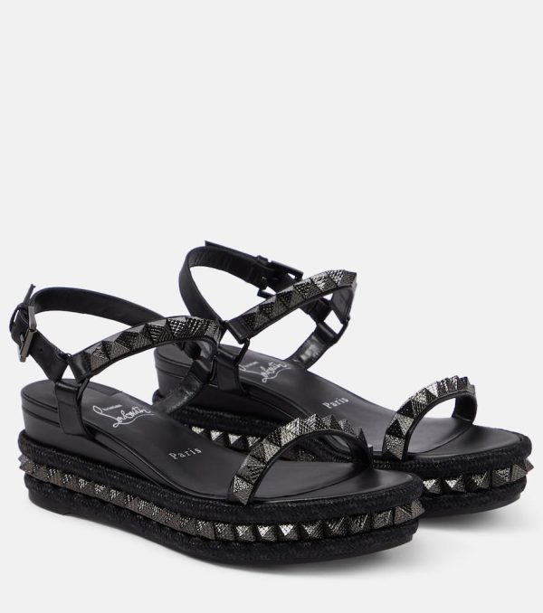 Christian Louboutin Pyraclou leather espadrilles