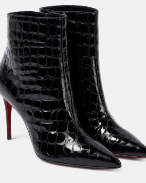 Christian Louboutin So Kate 85 croc-effect ankle boots