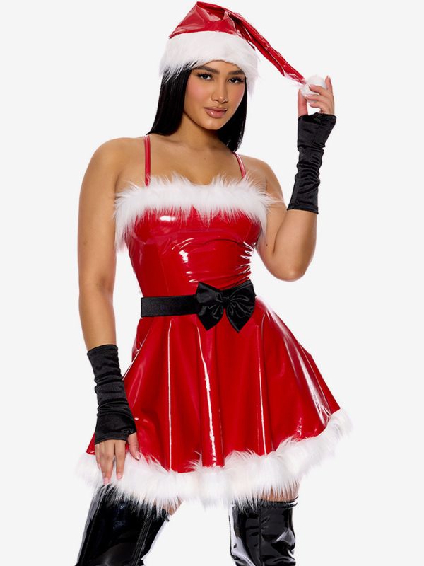 Christmas Fiber Dress Hat Two-Tone Christmas Holidays Costumes