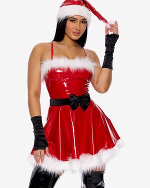 Christmas Fiber Dress Hat Two-Tone Christmas Holidays Costumes