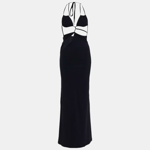 Christopher Esber Black Jersey Cut-Out Maxi Dress M