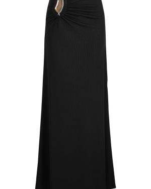 Christopher Esber Moodstone Ribbed Stretch-jersey Maxi Skirt - Black - 12 (UK12 / M)