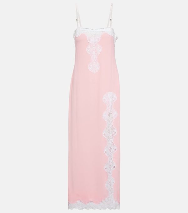 Christopher Kane Lace-trimmed maxi slip dress