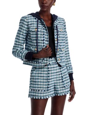 Cinq a Sept Matilda Tweed Emery Hooded Jacket