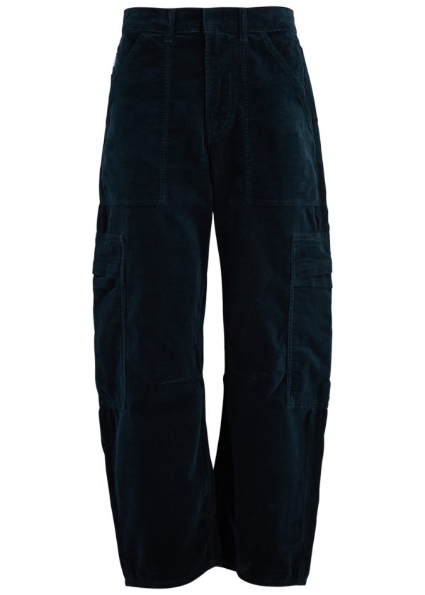 Citizens OF Humanity Marcelle Stretch-corduroy Cargo Trousers - Navy - 26 (W26 / UK8 / S)