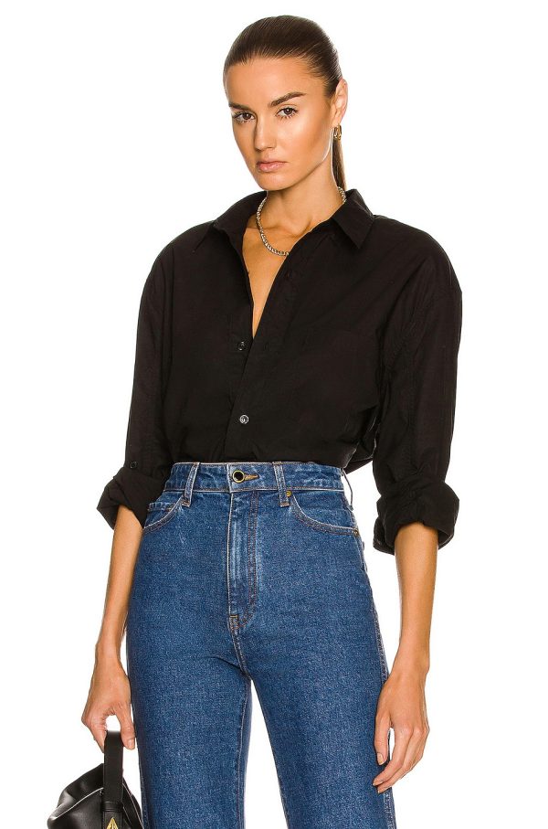 Citizens of Humanity Kayla Shirt in Black - Black. Size M (also in ).