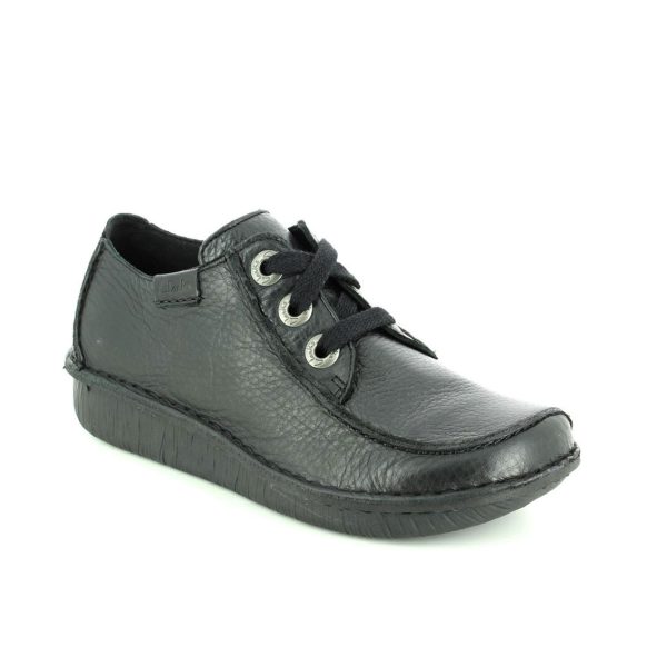 Clarks Funny Dream Black Womens lacing shoes 0663-94D in a Plain Leather in Size 9