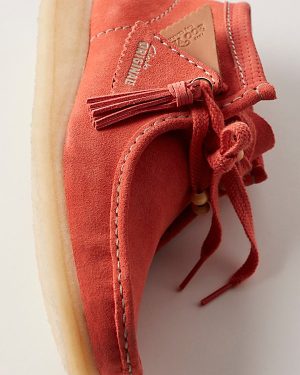 Clarks Wallabee Boots at Free People in Coral Suede, Size: US 9