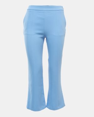 Class by Roberto Cavalli Blue Crepe Flared Trousers S