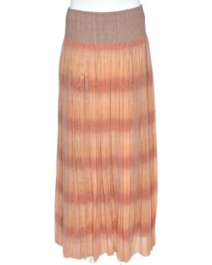 Class by Roberto Cavalli Pink & Animal Printed Silk Layered Maxi Skirt L