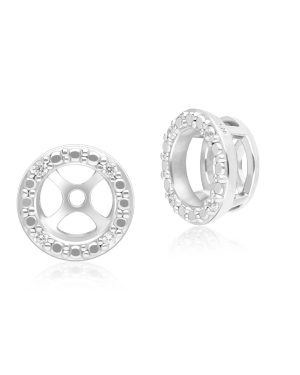 Classic Halo Diamond Ear Jacket Earrings in 9ct White Gold