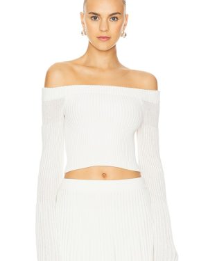 Clea Oria Knit Top in Ivory. Size M, S, XS.